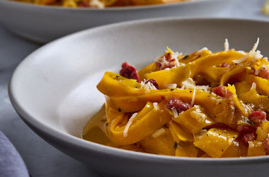 Pumpkin 'Pasta' Carbonara