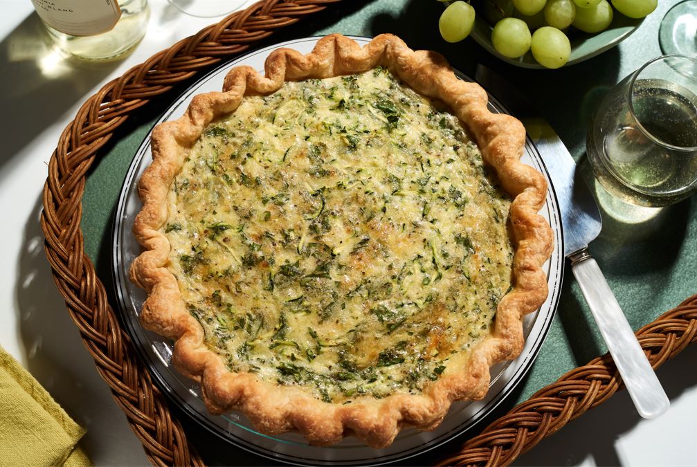 Herbed zucchini quiche