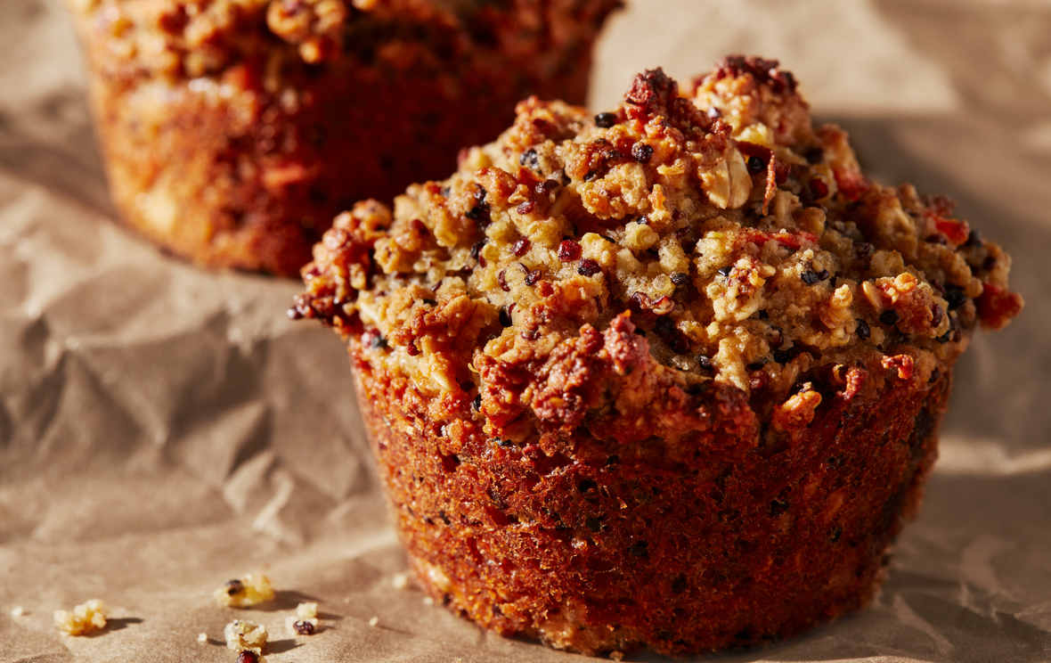 Gluten free quinoa power muffins