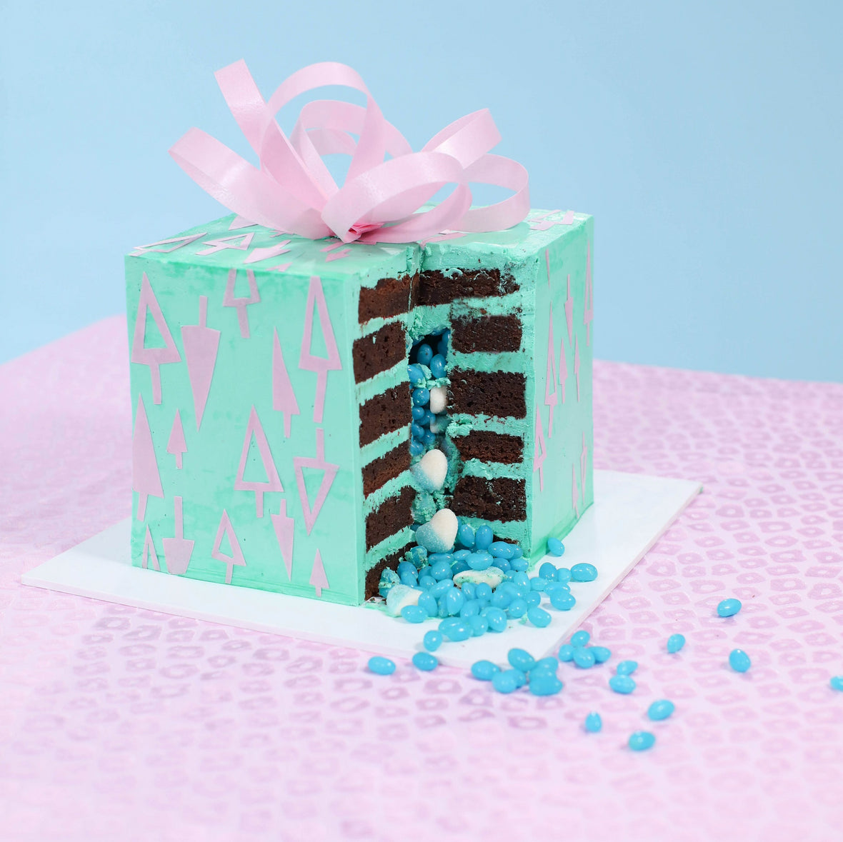 Peppermint Present Cake | Sweet Bakes | Alisha Henderson