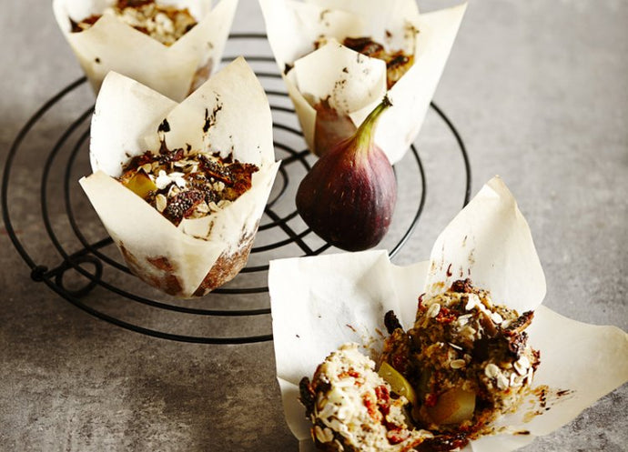 Apple pear goji and chia health muffins