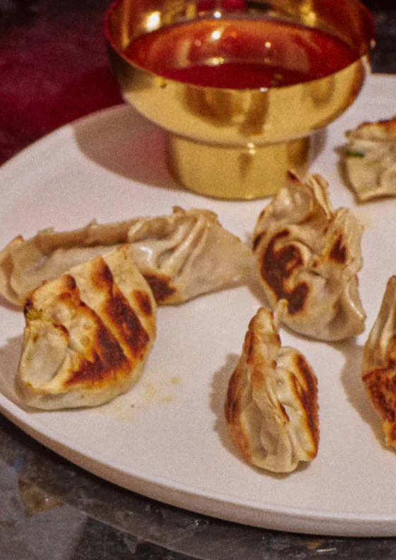 Pan fried / steamed pork dumplings | the enroute