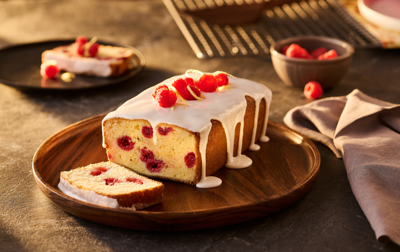 Lemon raspberry loaf cake