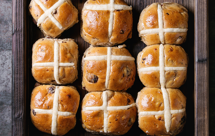 Nutella hot cross buns