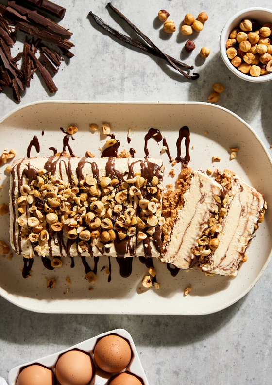 Chocolate and hazelnut semifreddo