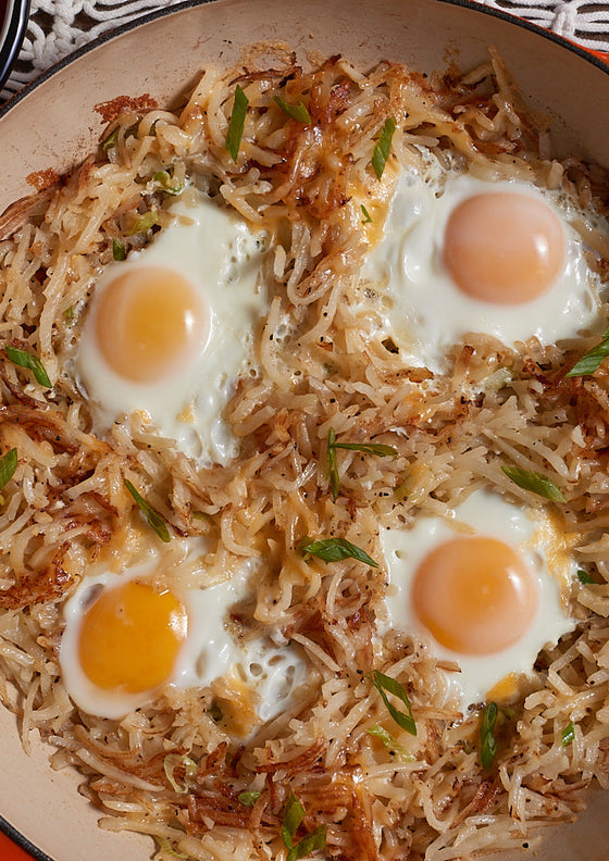 Cheesy hashbrown nests