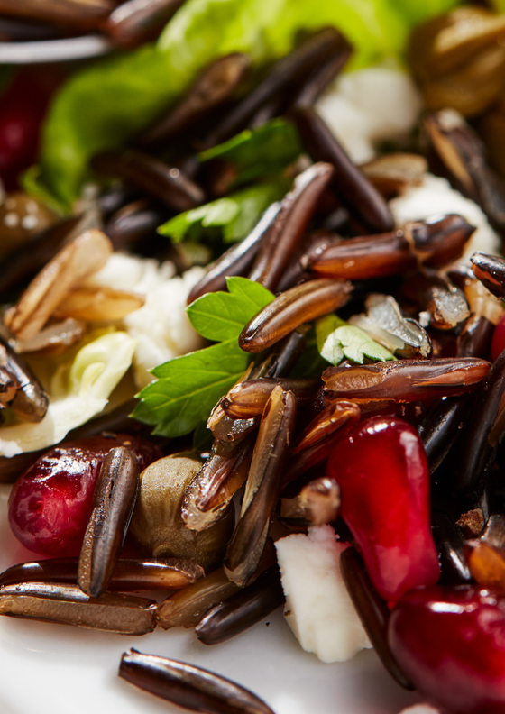 Shaved brussels and wild rice