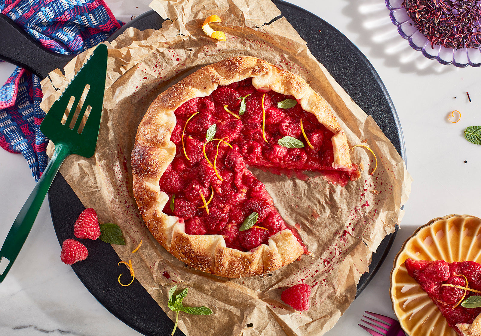 Hibiscus raspberry galette