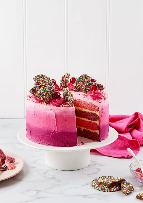 Layered celebration cake