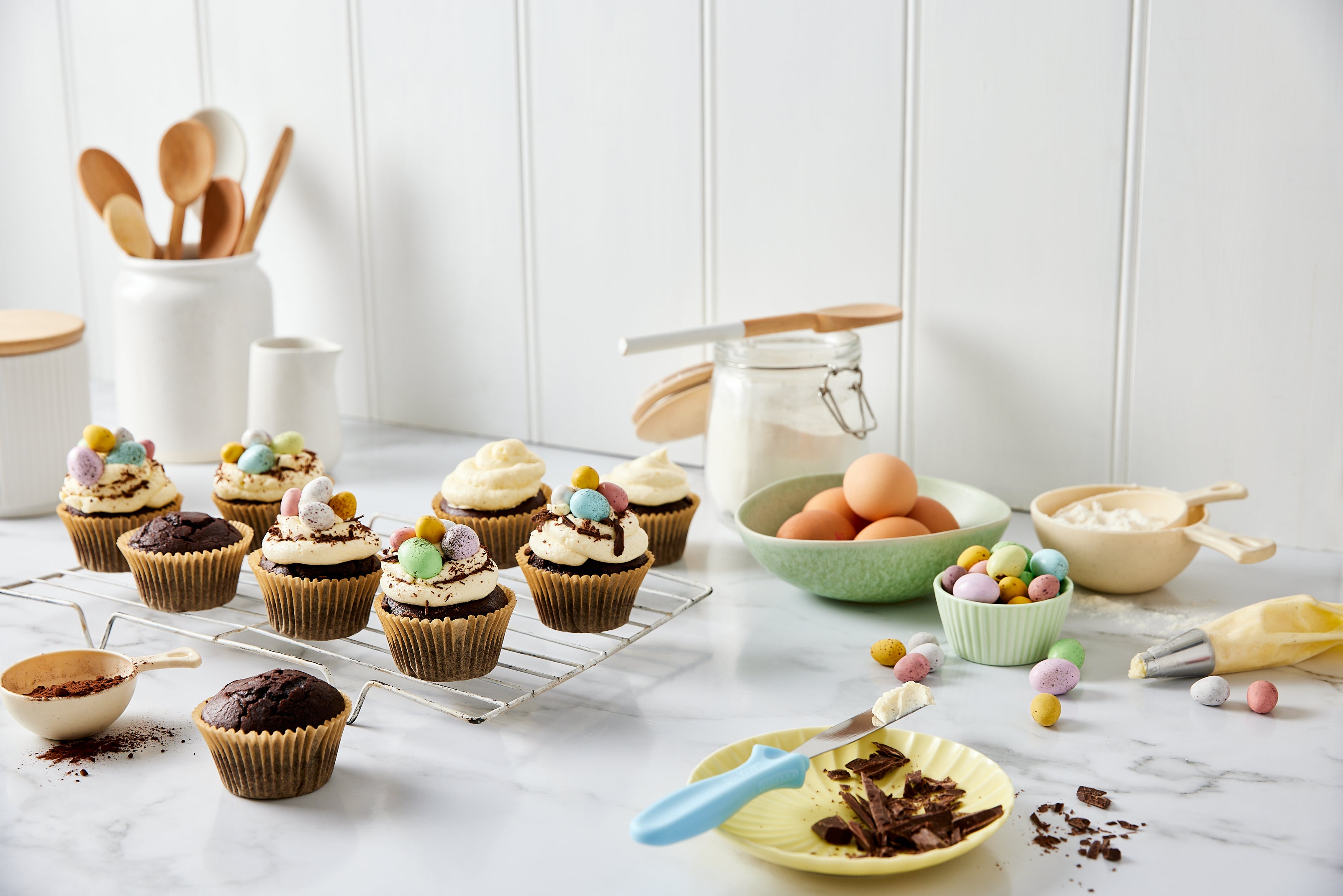 Chocolate Easter cupcakes