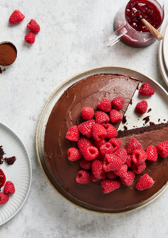 Raspberry chocolate cake