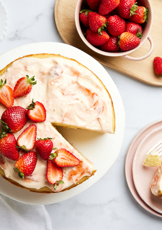 Strawberry & lemon layer cake