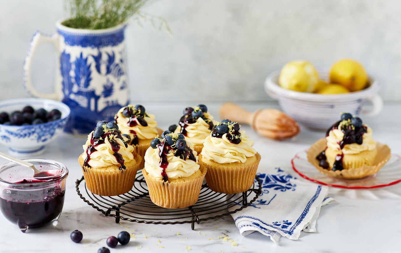 Mothers Day Cupcakes | Blueberry and vanilla cupcakes