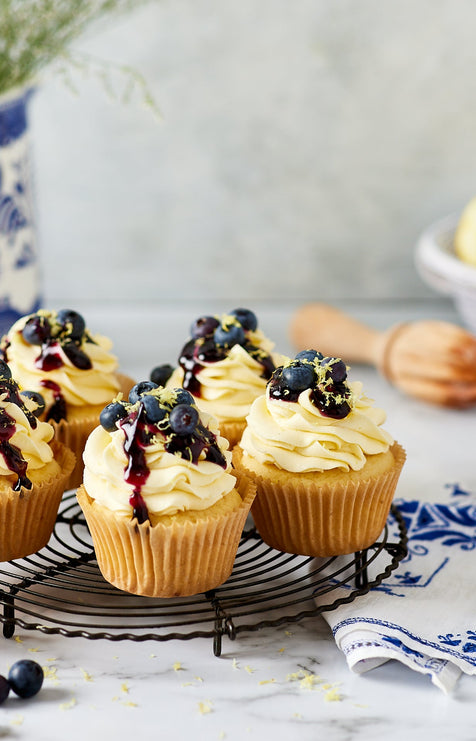 Mothers Day Cupcakes | Blueberry and vanilla cupcakes