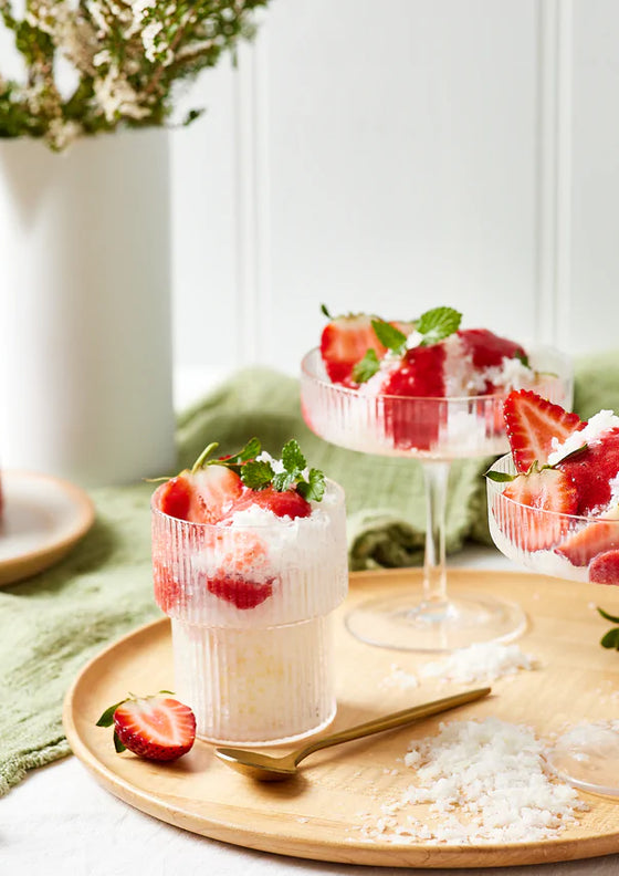 Strawberry milk shaved ice