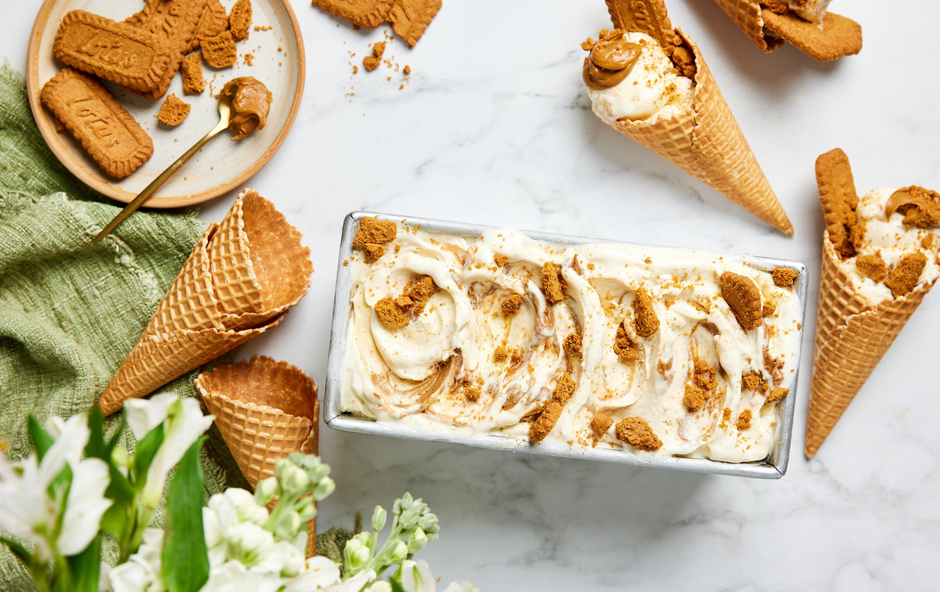 Biscoff ice cream cones