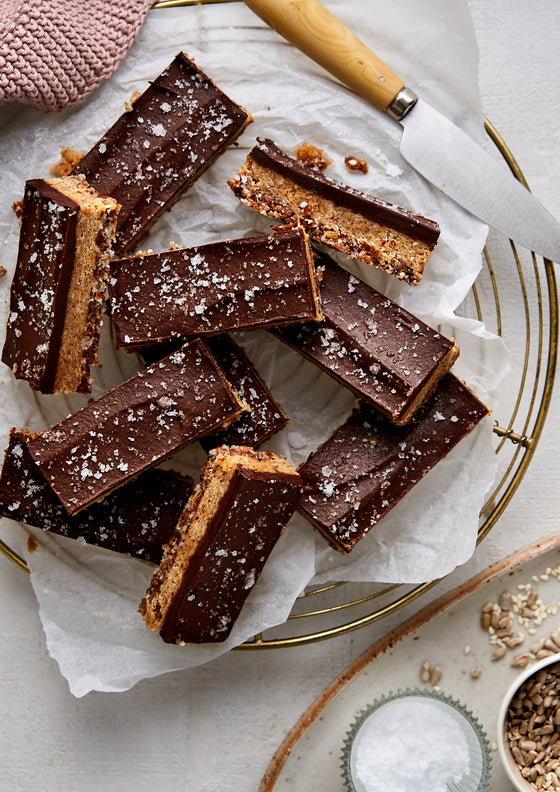 Nut-Free Vegan Salted Caramel Slice by Jacqueline Alwill