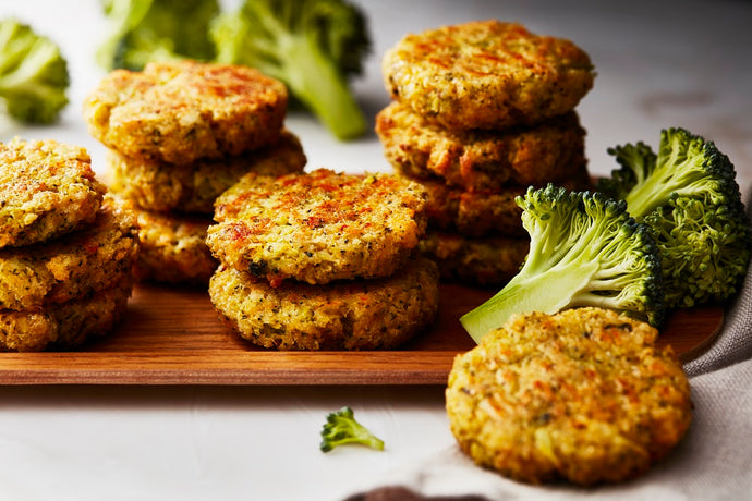 Broccoli cheddar fritters