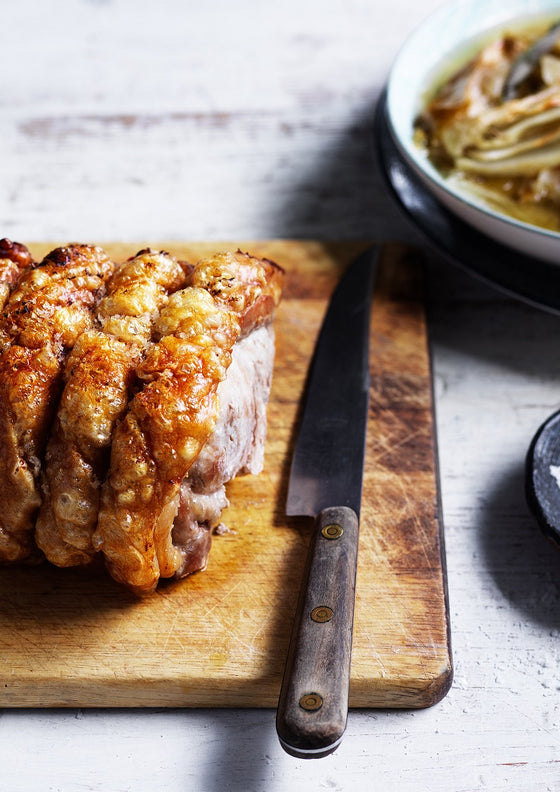 Roast Pork Loin with Roasted Apple and Fennel
