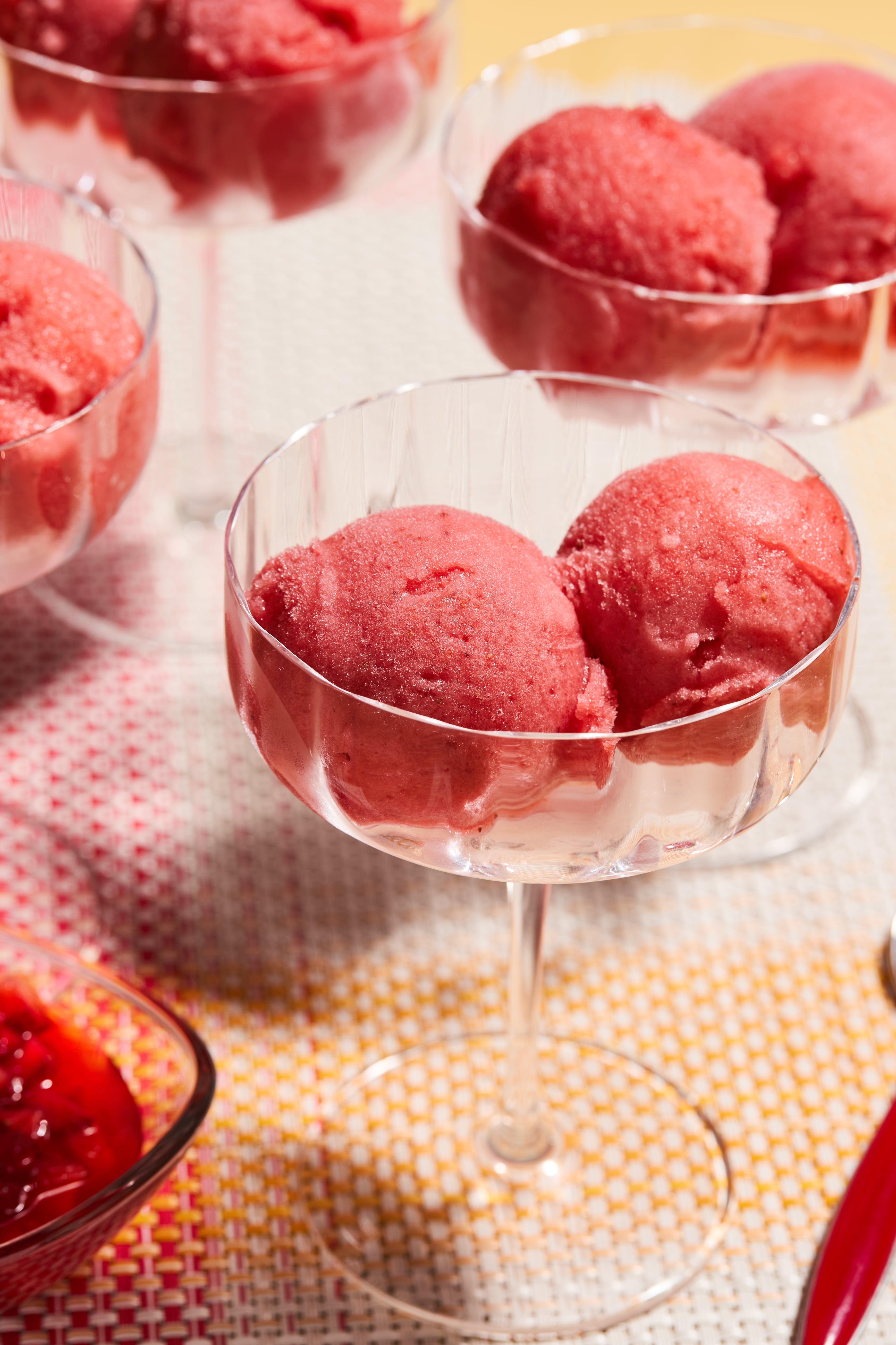 Sparkling Strawberry Sorbet