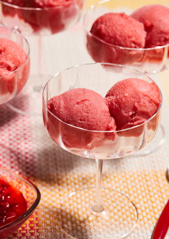 Sparkling Strawberry Sorbet