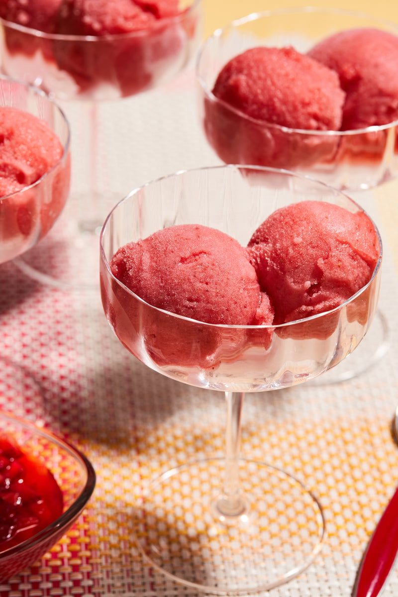 Sparkling Strawberry Sorbet