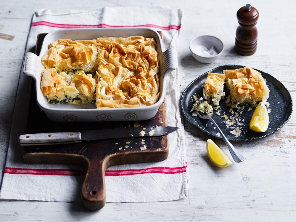 Spinach & feta filo pie
