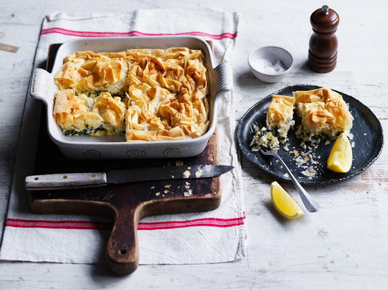 Spinach & feta filo pie