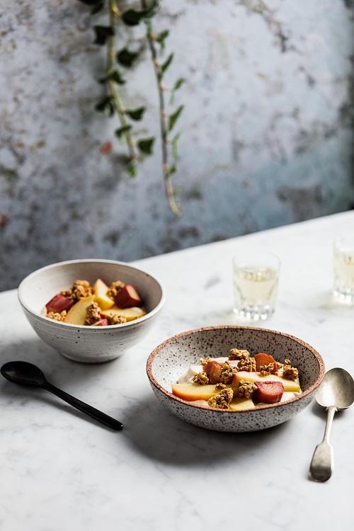 Apple and Rhubarb Crumble by Ben Milbourne