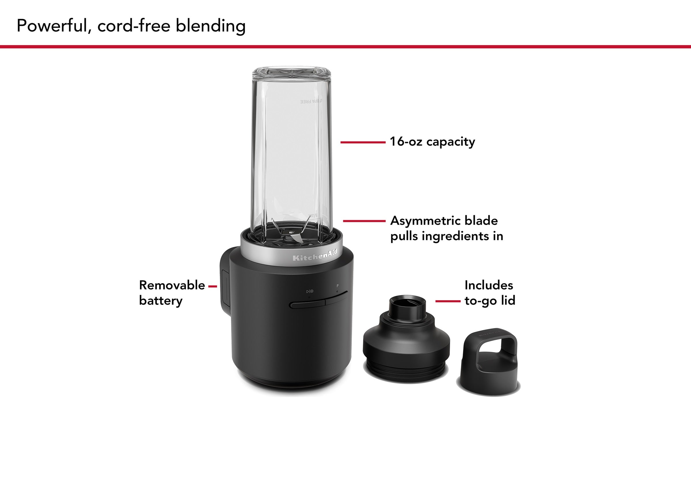 KitchenAid Go Cordless Personal Blender With Battery