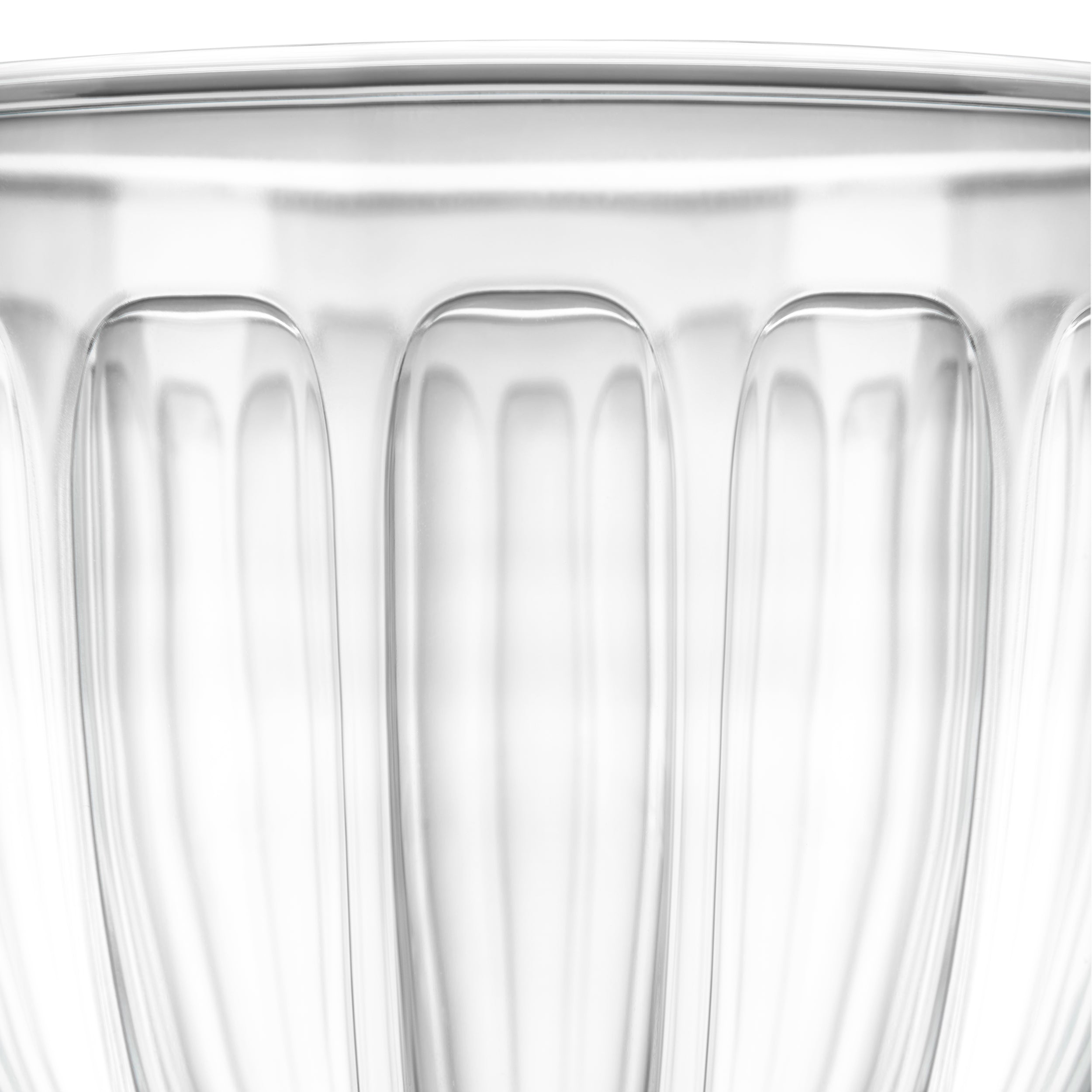 4.7L fluted, hardened glass bowl