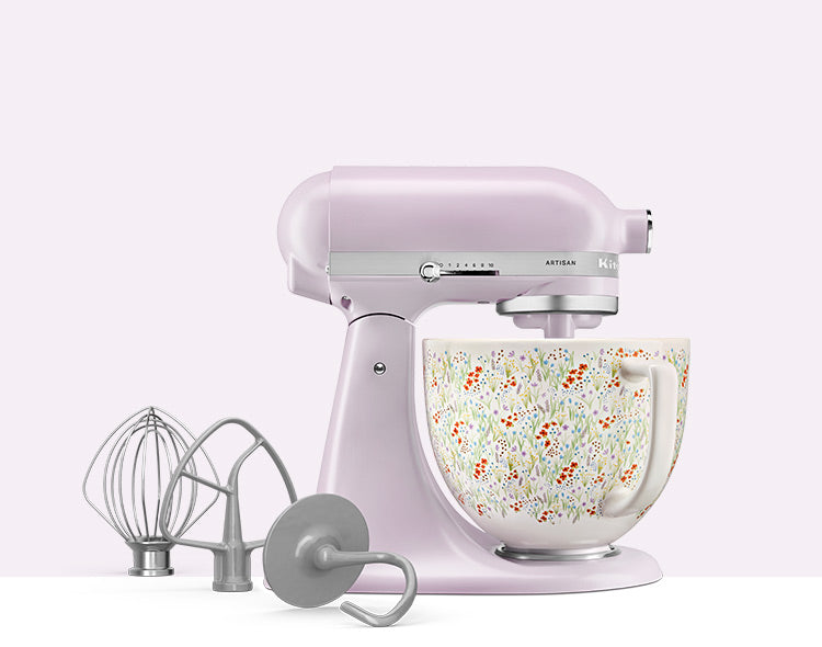 Artisan Tilt-Head Stand Mixer with Wildflower Ceramic Bowl KSM156