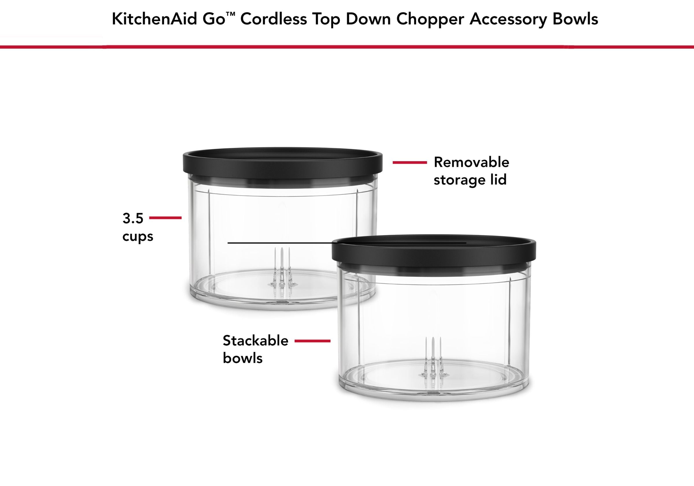 Cordless Go Top Down Chopper Bowl + Lid