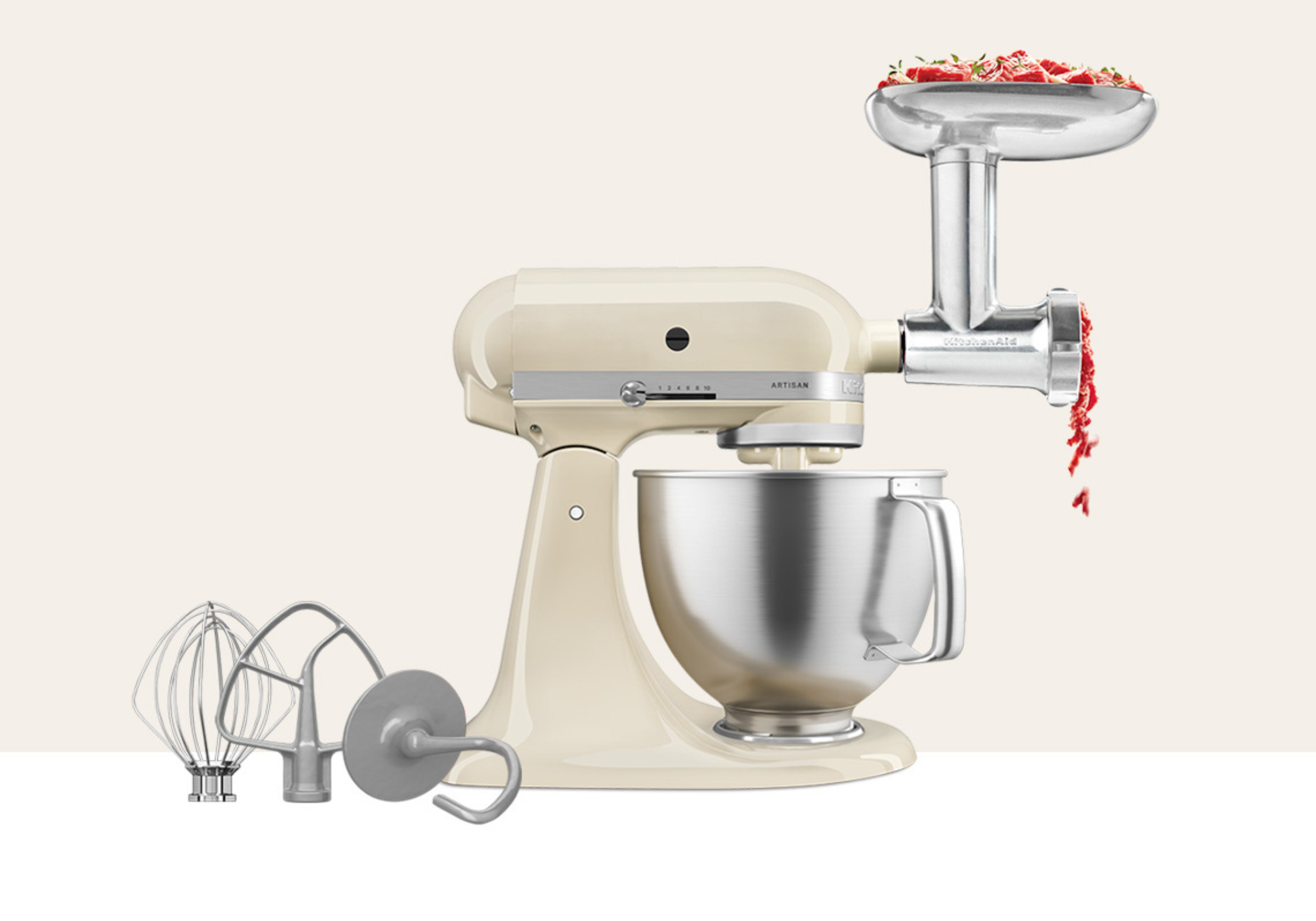 Artisan Tilt-Head Stand Mixer KSM192 + Metal Food Grinder Bundle