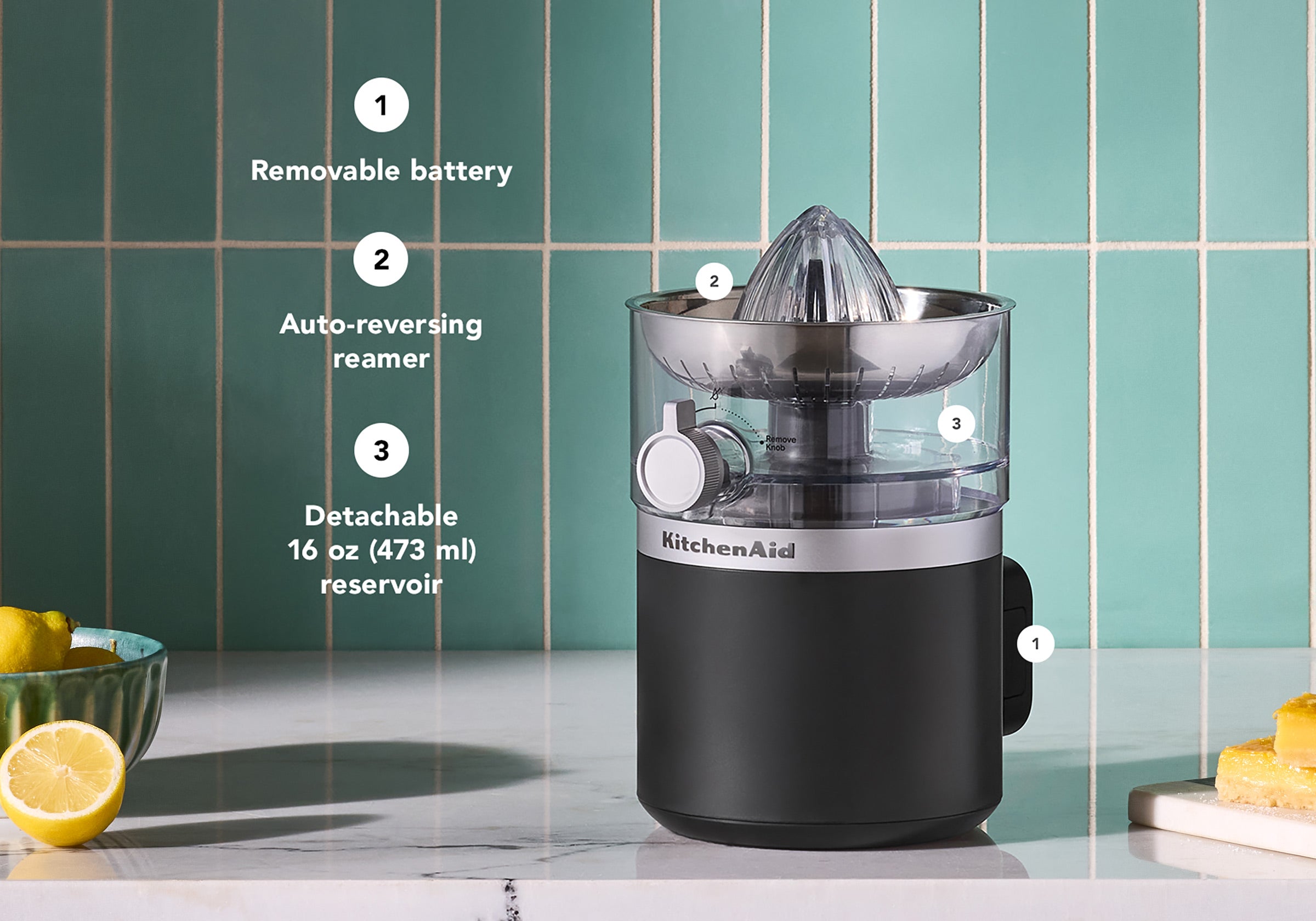 KitchenAid Go Cordless Citrus Juicer With Battery