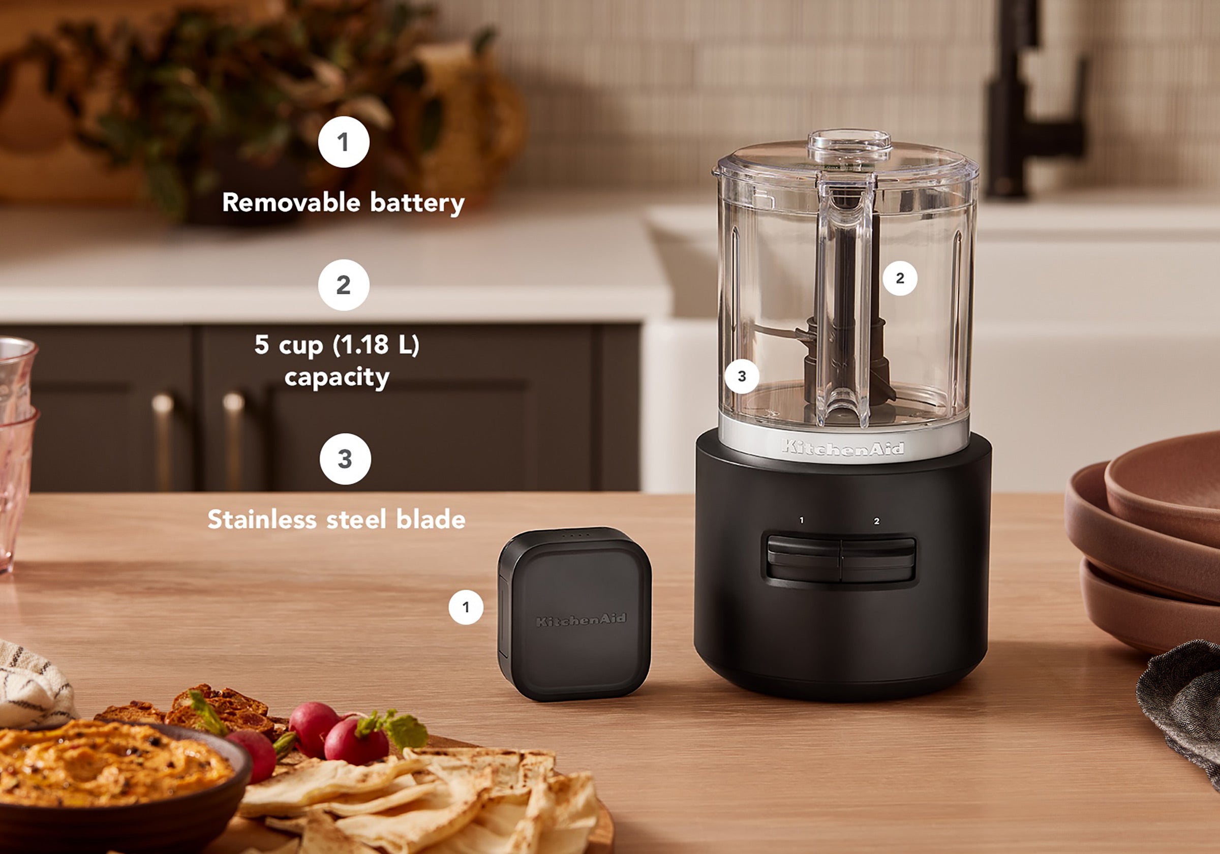 KitchenAid Go Cordless 5 Cup Food Chopper With Battery