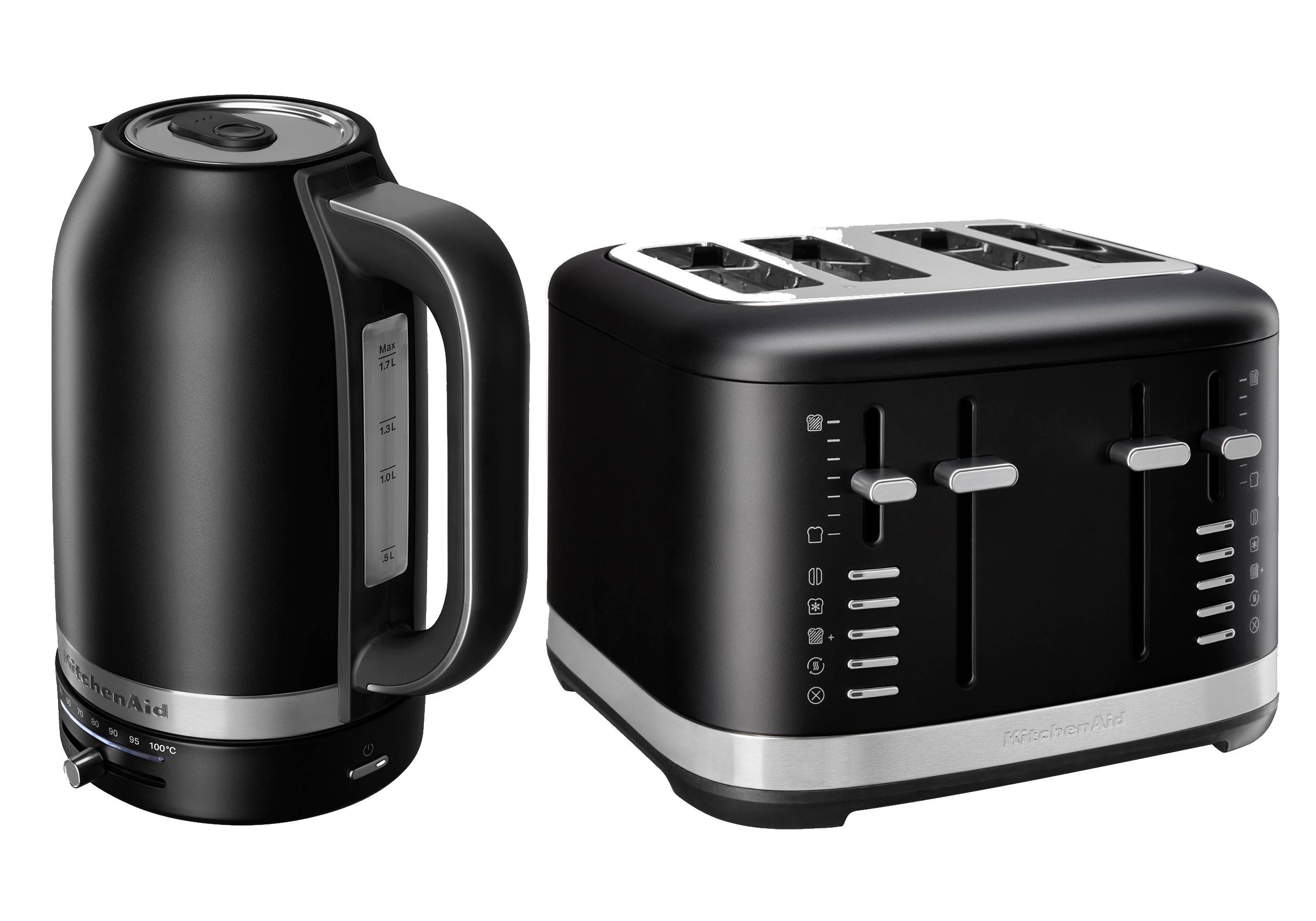 1.7L Variable Temperature Electric Kettle KEK1701 + 4 Slice Toaster KMT4109