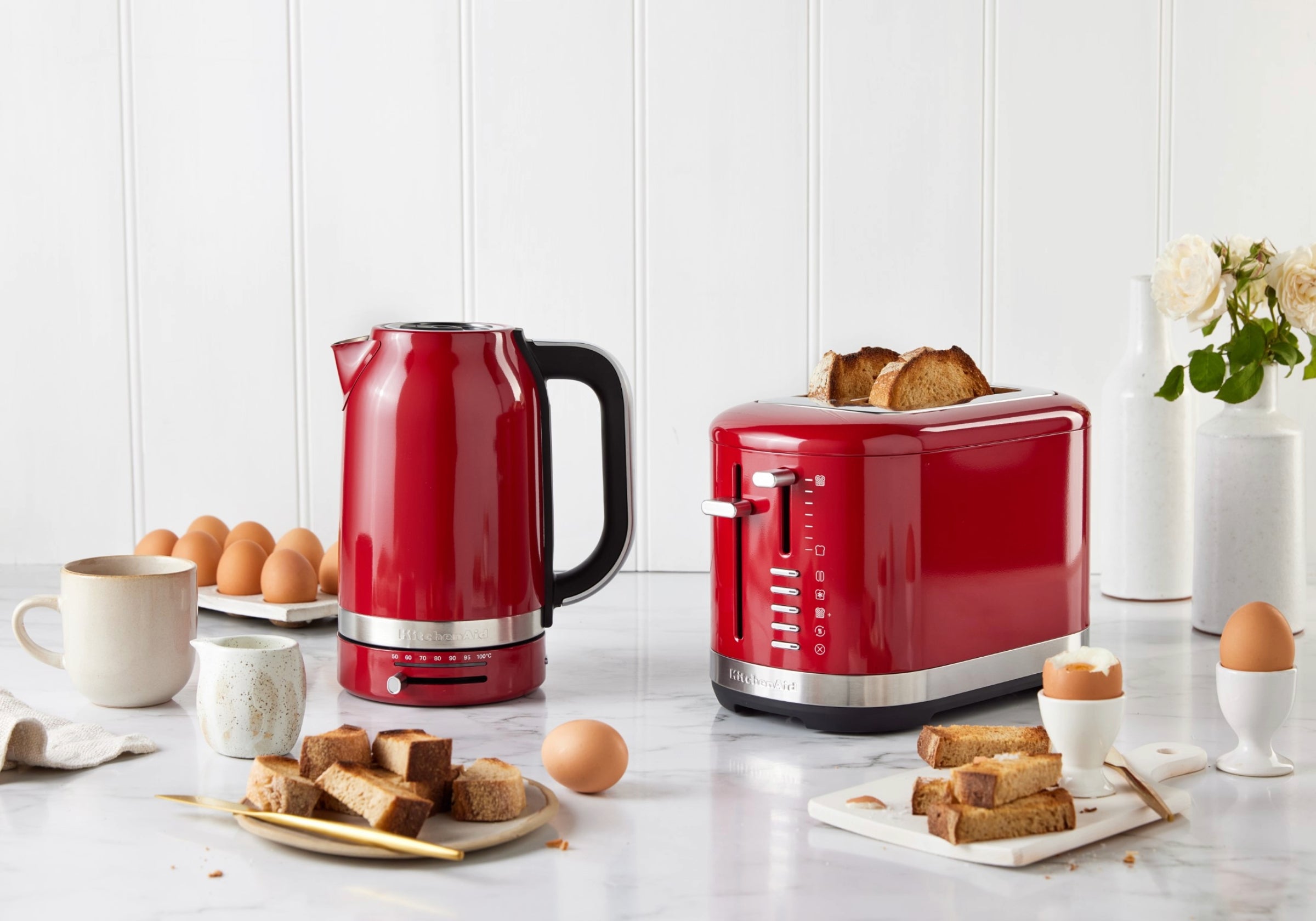 Instant Variable 1.7L Variable Temperature Electric Kettle KEK1701 + 2 Slice Toaster KM ...