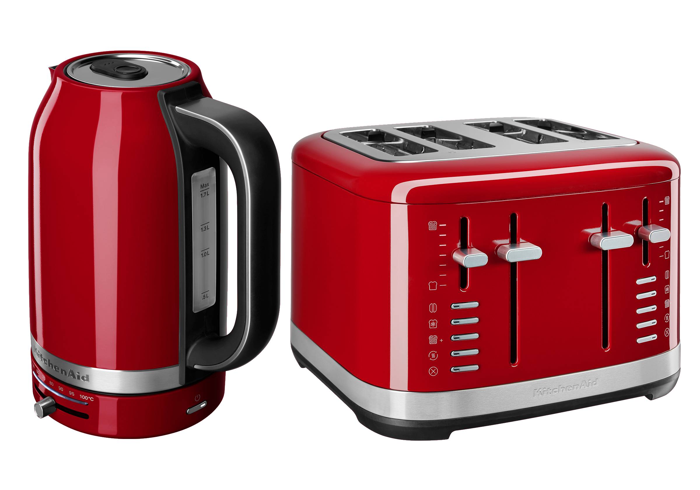 1.7L Variable Temperature Electric Kettle KEK1701 + 4 Slice Toaster KMT4109