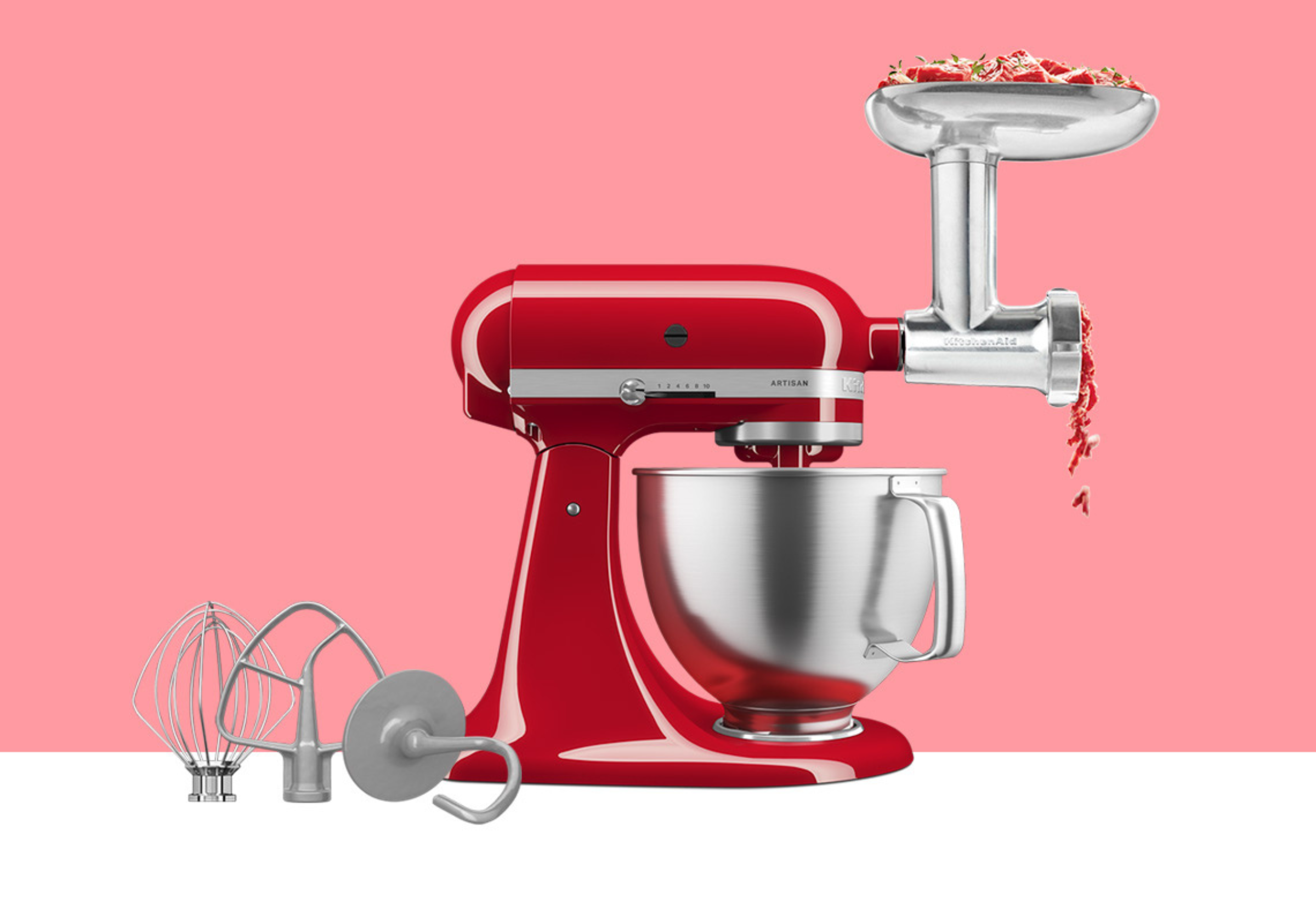 Artisan Tilt-Head Stand Mixer KSM192 + Metal Food Grinder Bundle