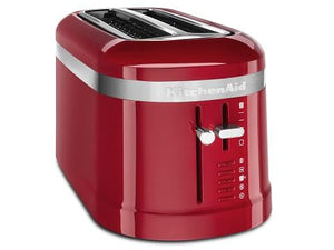 uy KMT5115 4 Slice Long Slot Design Toaster with High Lift Lever Empire Red