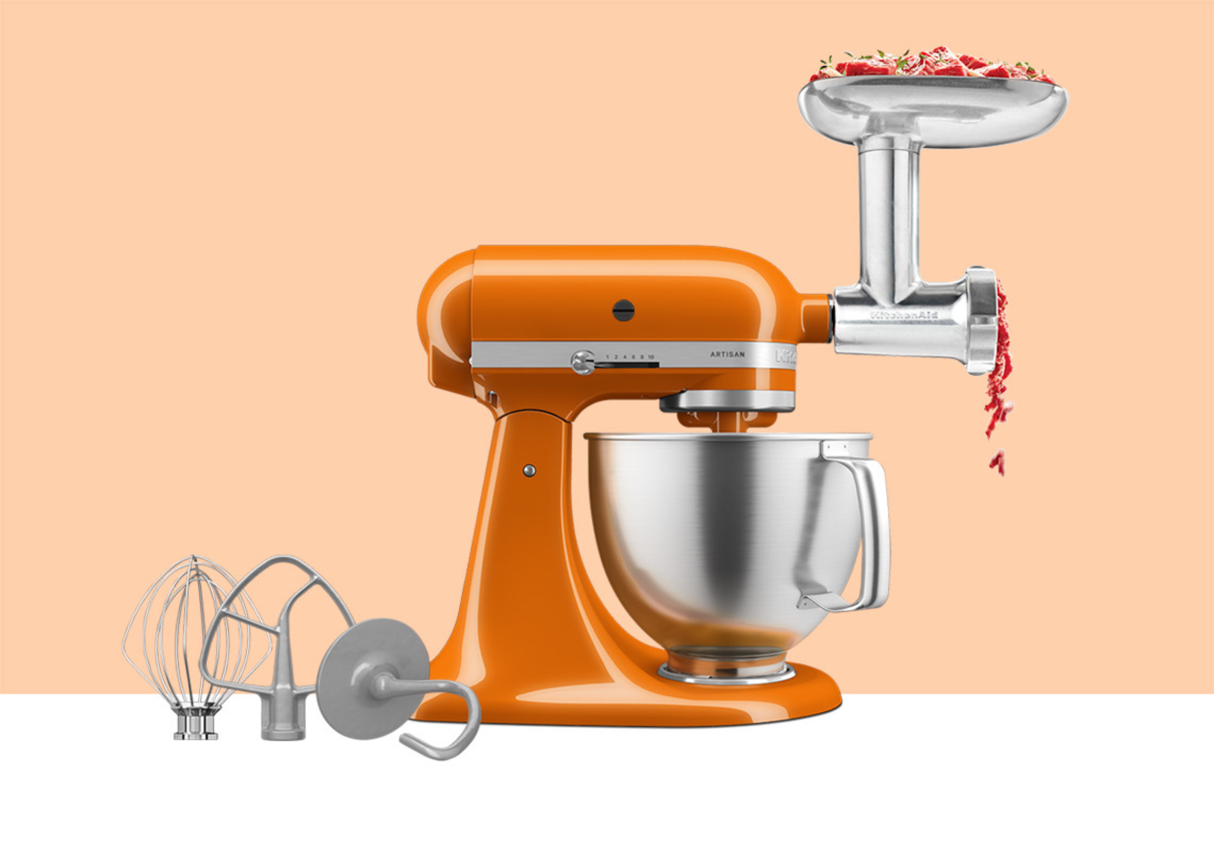 Artisan Tilt-Head Stand Mixer KSM192 + Metal Food Grinder Bundle