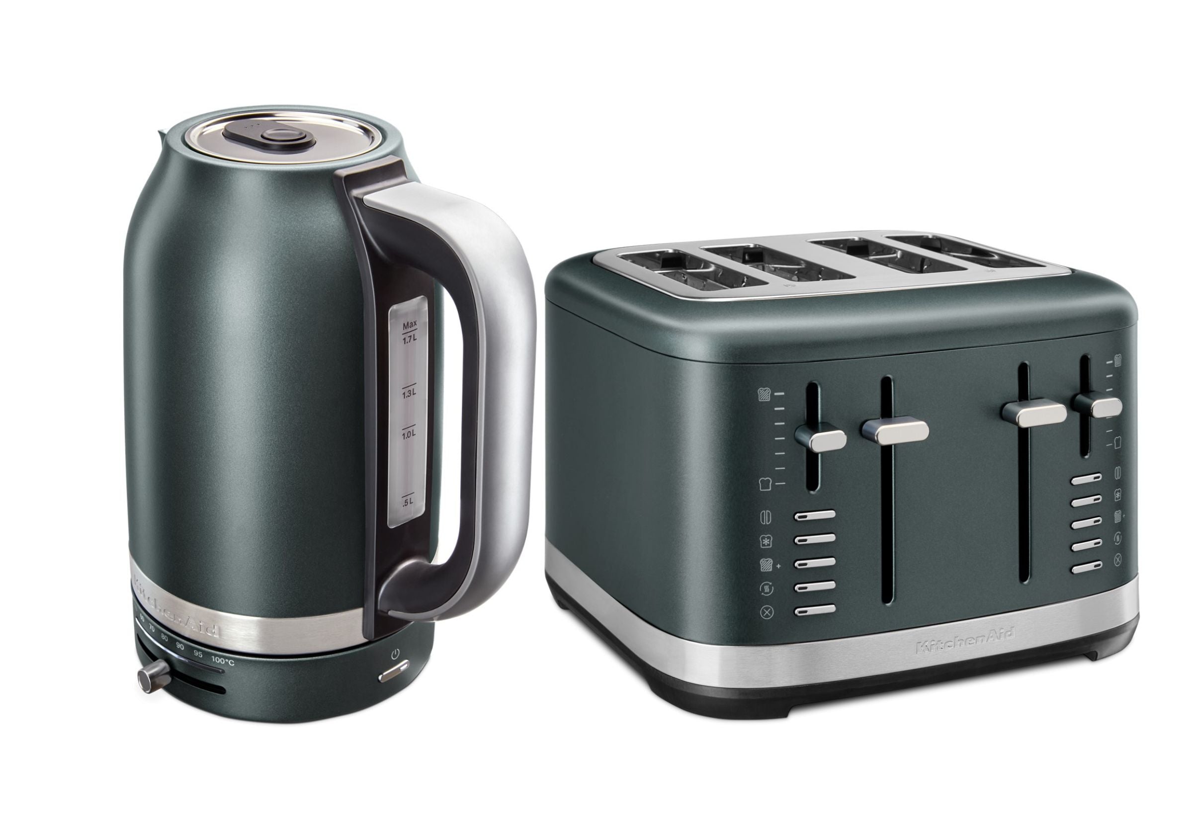 1.7L Variable Temperature Electric Kettle KEK1701 + 4 Slice Toaster KMT4109