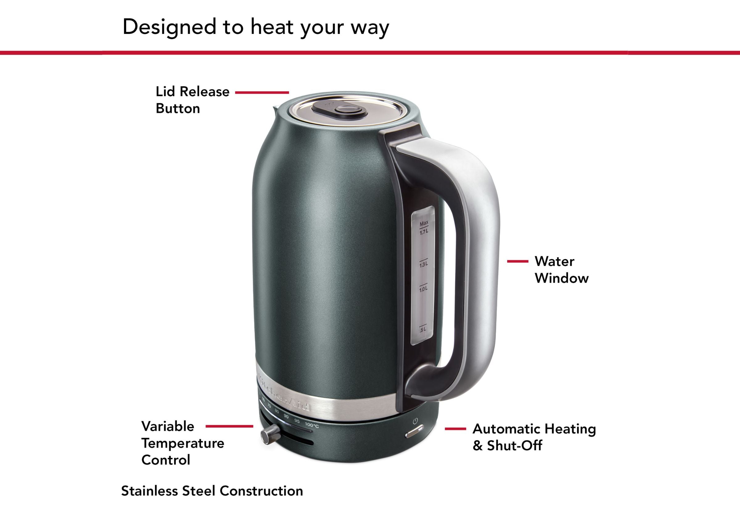 1.7L Variable Temperature Electric Kettle KEK1701
