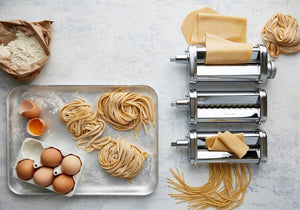 3-Piece Pasta Roller and Cutter Attachment KSMPRA & Metal Food Grinder Attachment 5KSMMGA