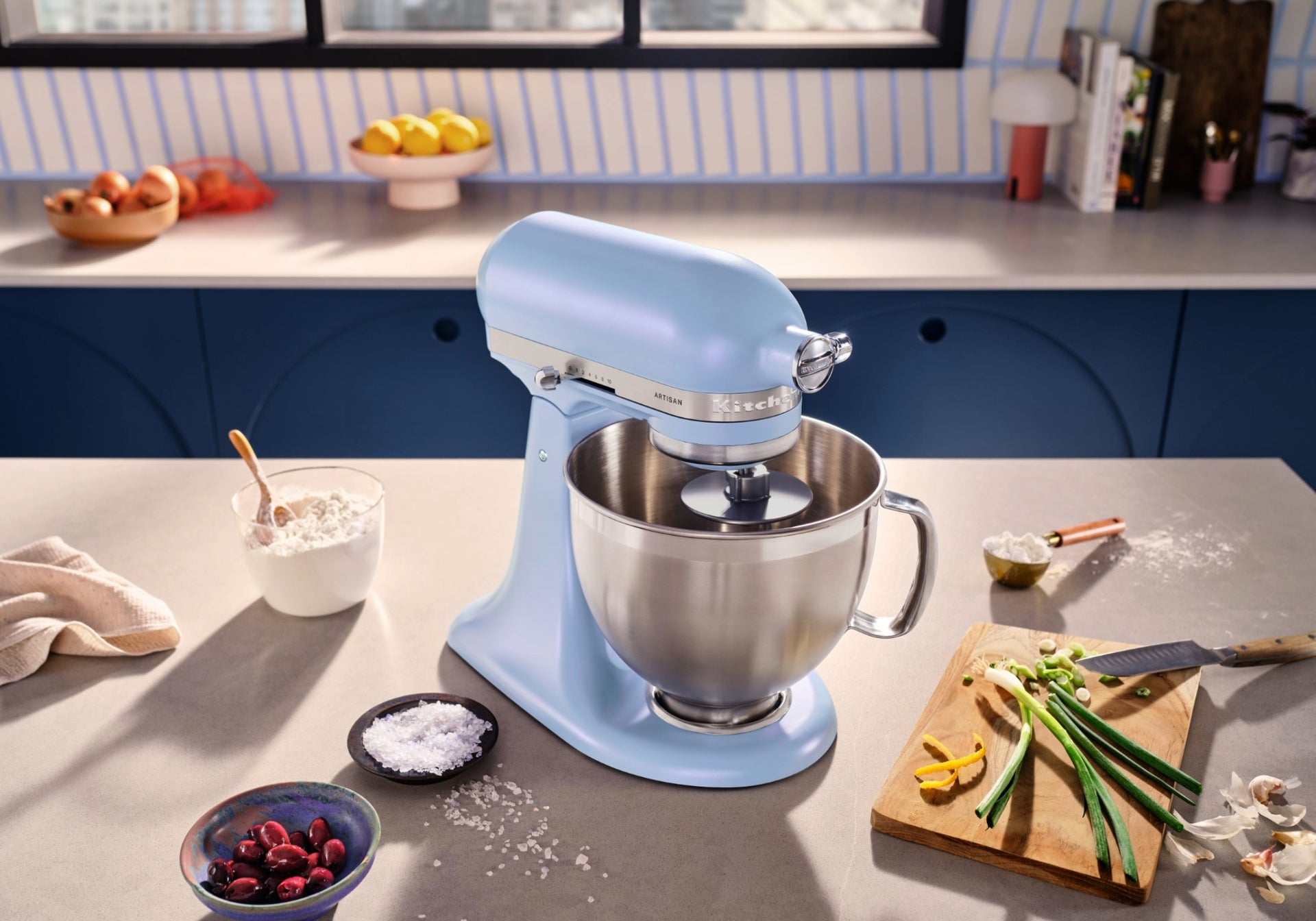 4.7L Artisan Stand Mixer 2024 Colour of the Year - Blue Salt KSM195 ...