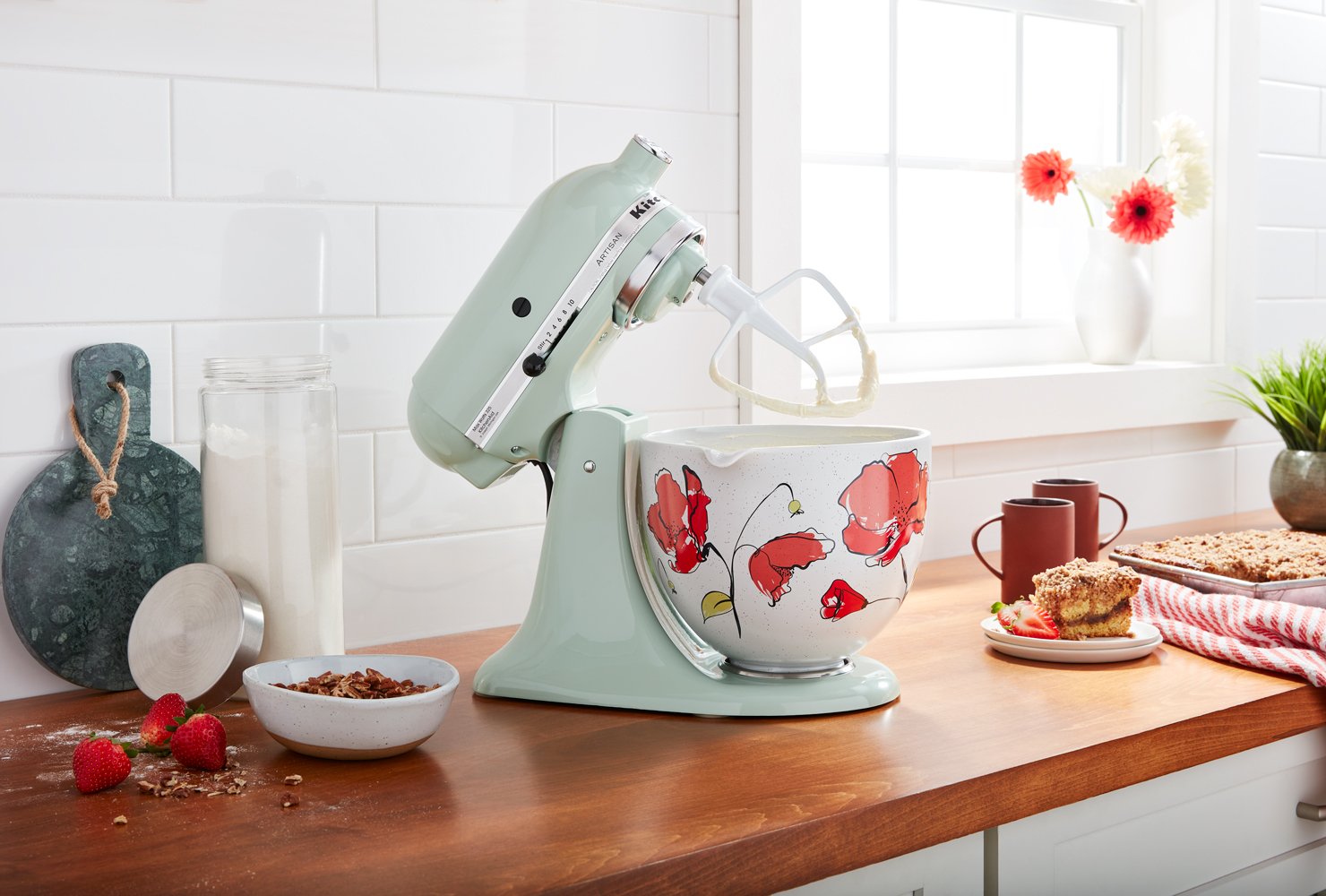 4.7L Poppy Decal Ceramic Bowl 5KSM2CB5PPY