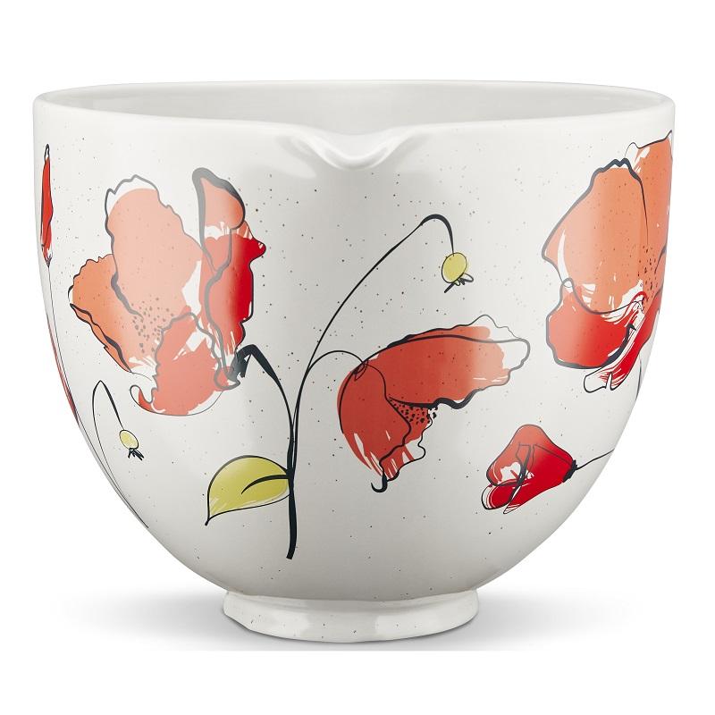 4.7L Poppy Decal Ceramic Bowl 5KSM2CB5PPY