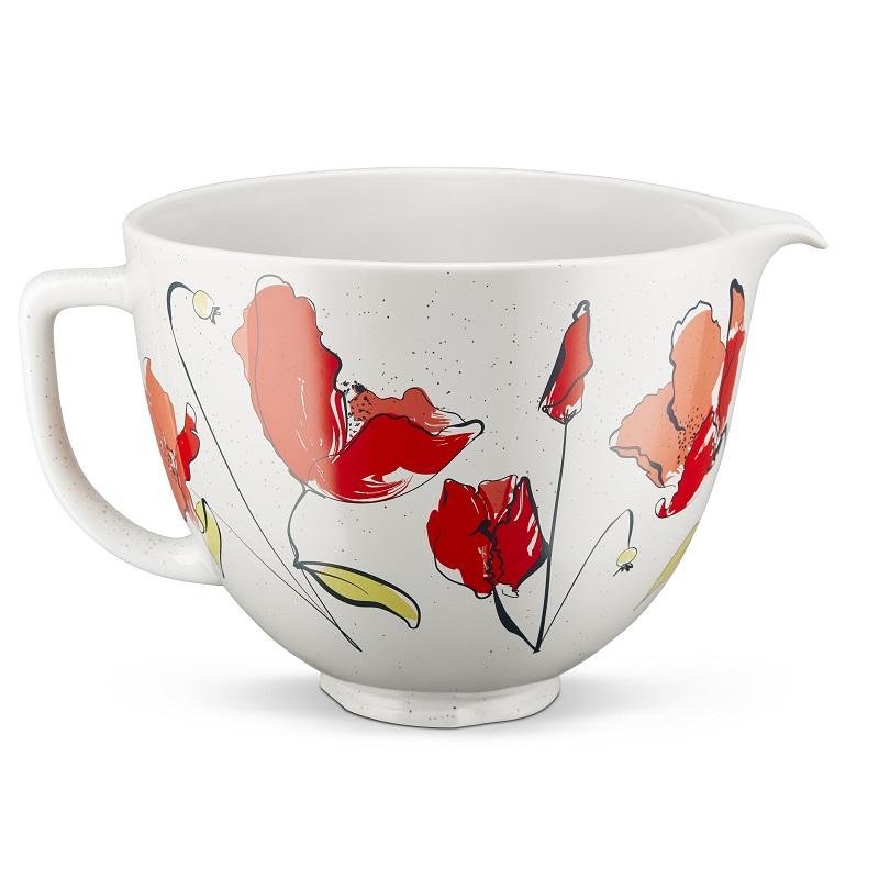 4.7L Poppy Decal Ceramic Bowl 5KSM2CB5PPY