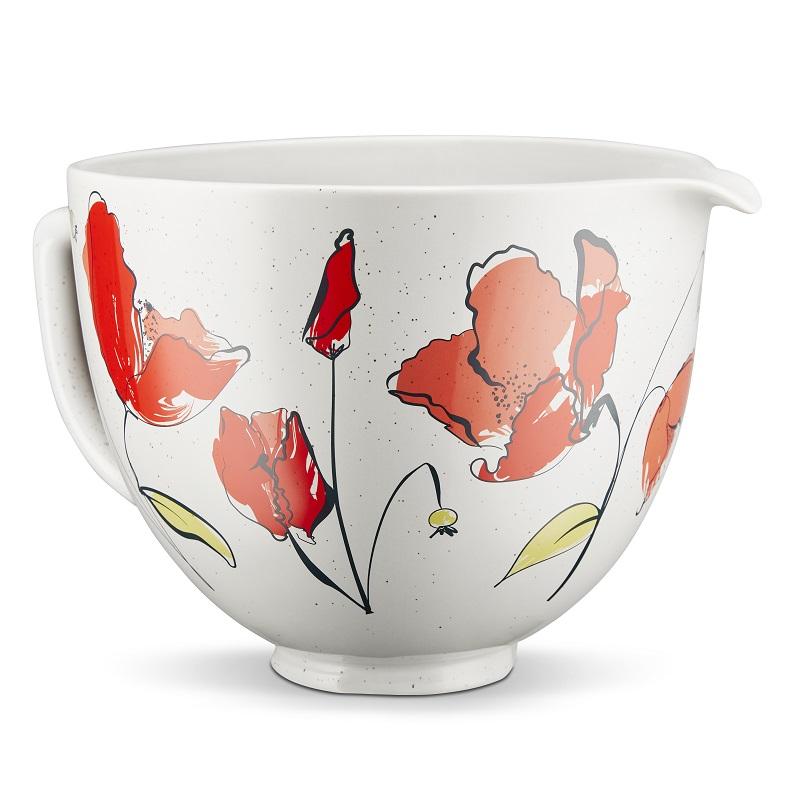 4.7L Poppy Decal Ceramic Bowl 5KSM2CB5PPY